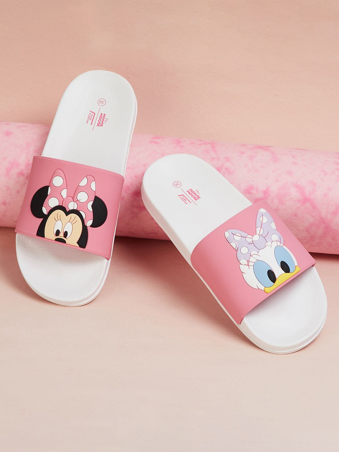 

Fame Forever by Lifestyle Girls Printed Rubber Sliders, Pink