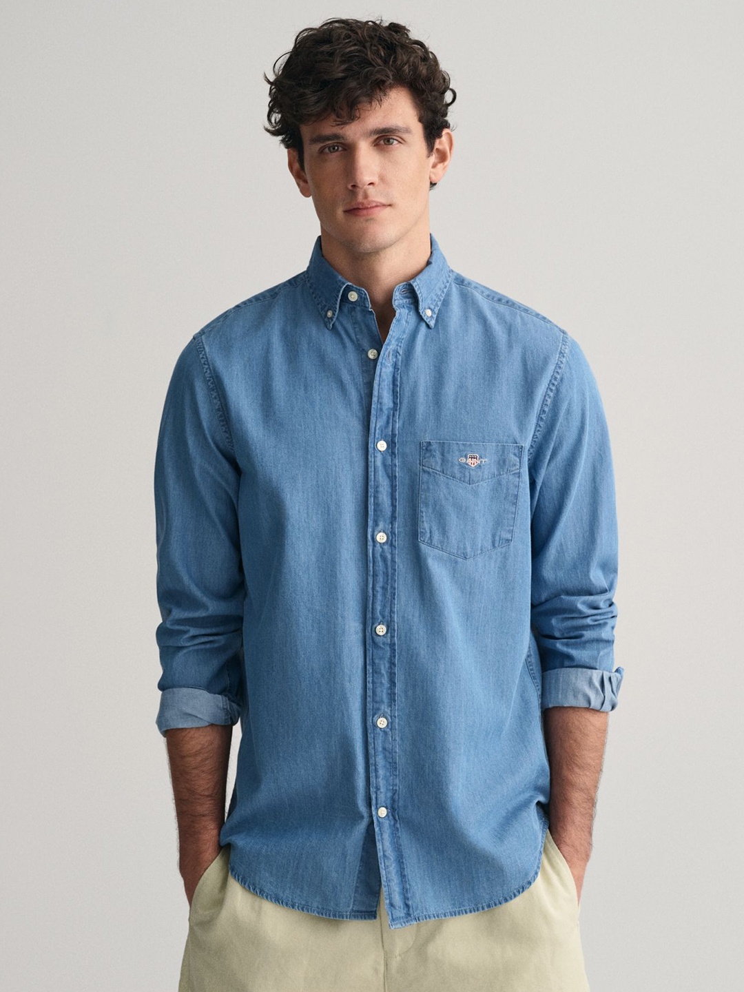 

GANT Men Opaque Casual Shirt, Blue