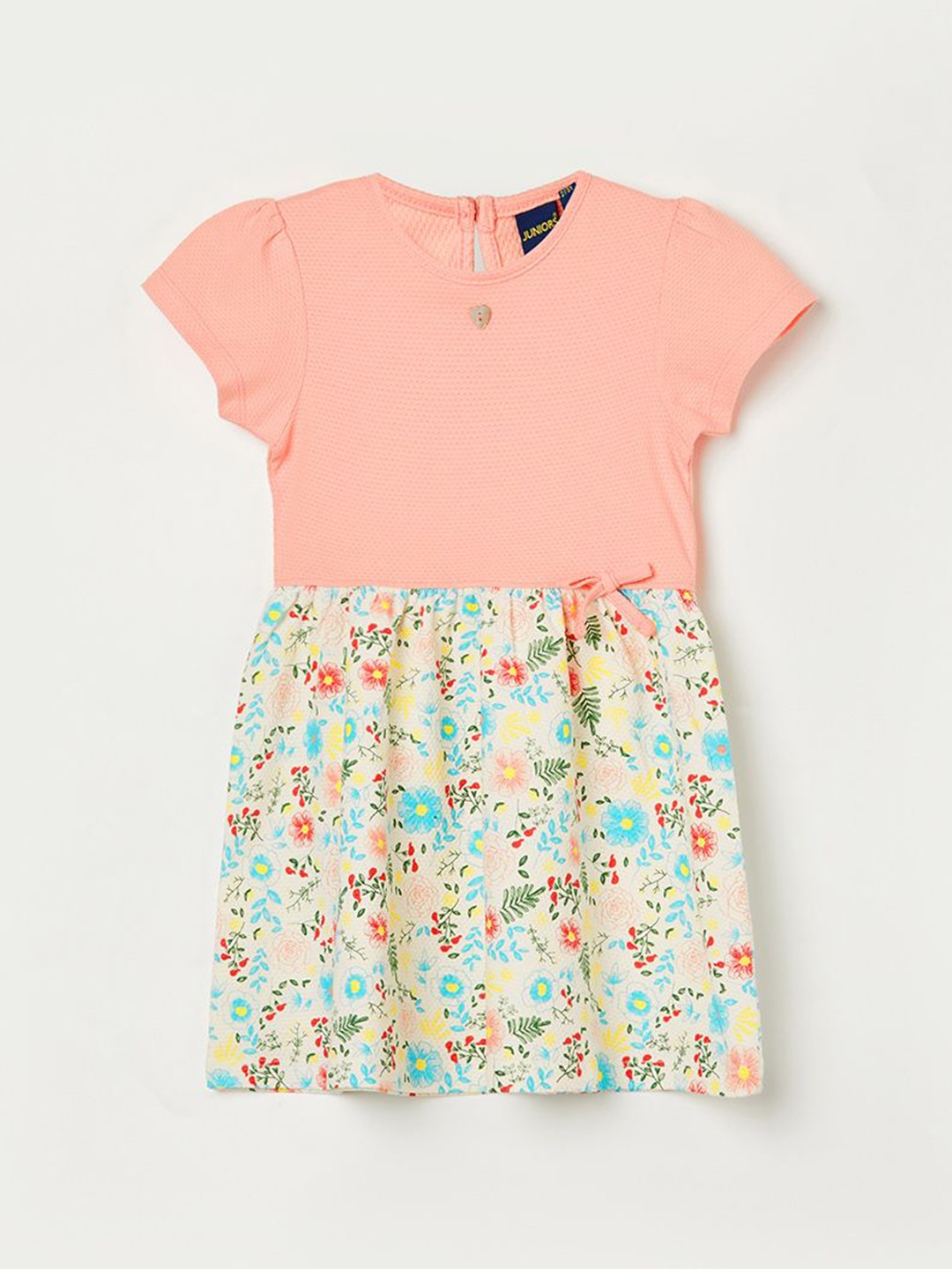 

Juniors by Lifestyle Floral Print Fit & Flare Dress, Peach