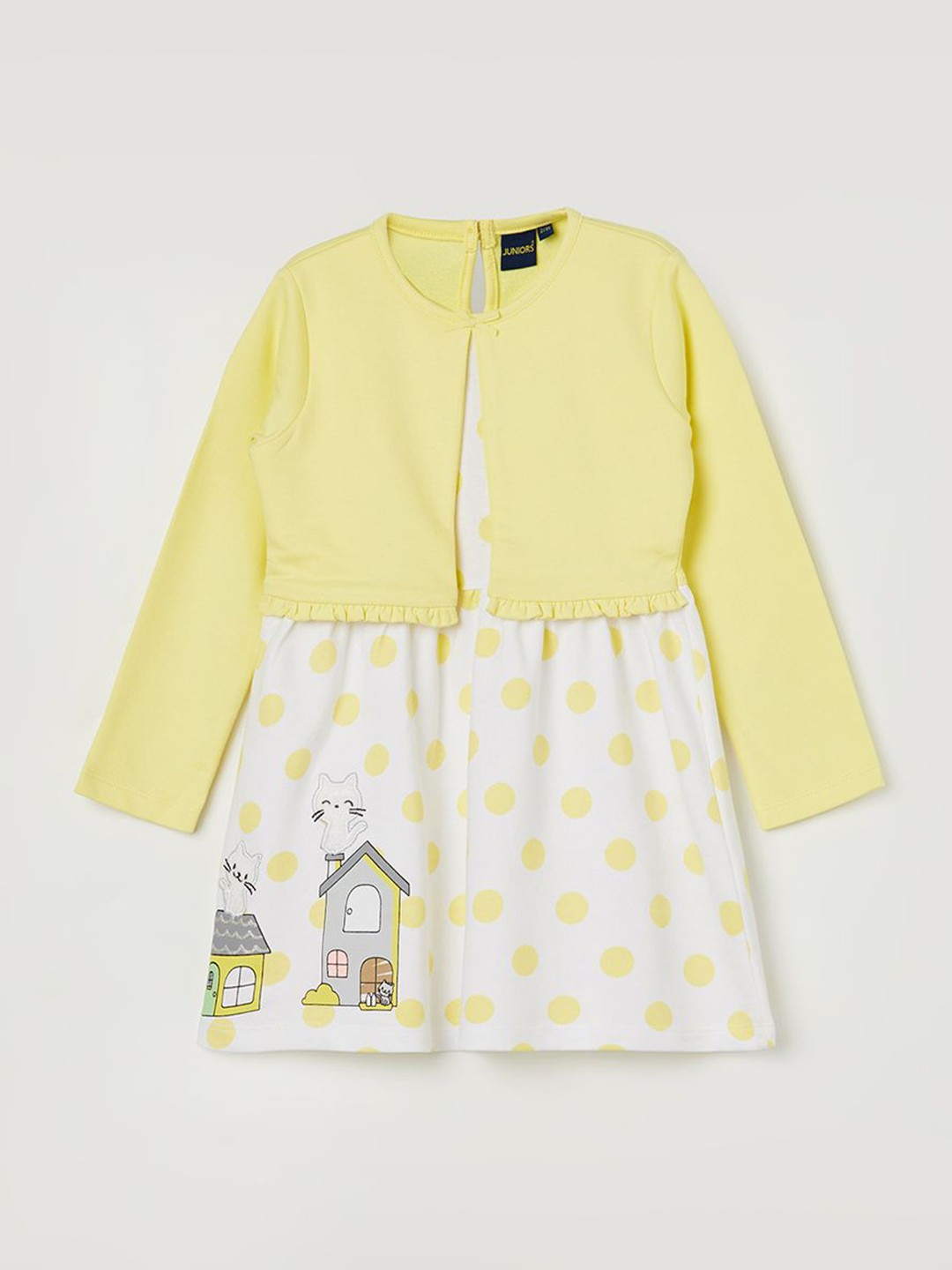 

Juniors by Lifestyle Print Fit & Flare Dress, Yellow