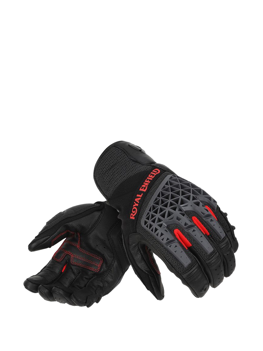 

Royal Enfield Men Sahara Air Riding Gloves, Grey