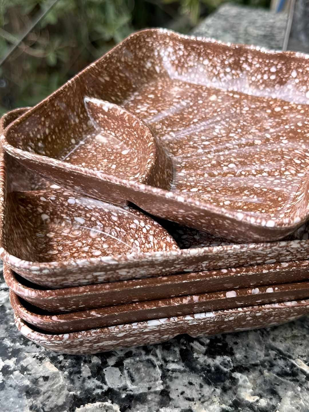 

Gallery99 Brown 6 Pieces Printed Snack Plates