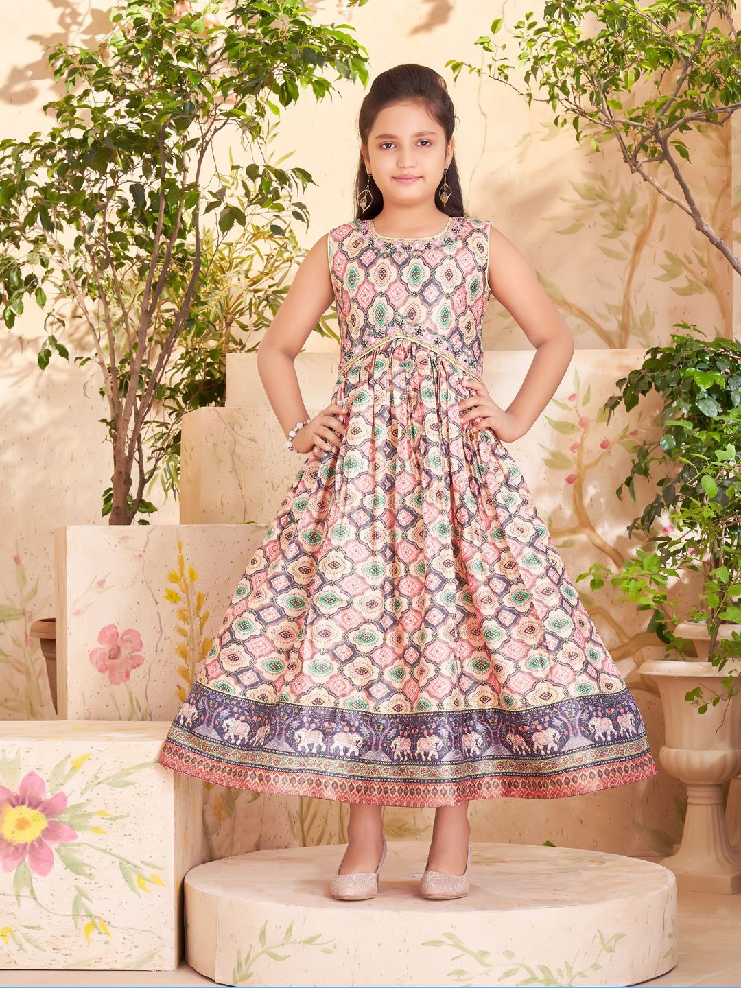 

Aarika Printed Fit & Flare Dress, Multi