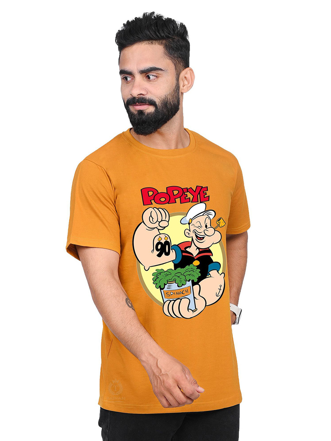 

TAJNAN Men Varsity Printed T-shirt, Orange