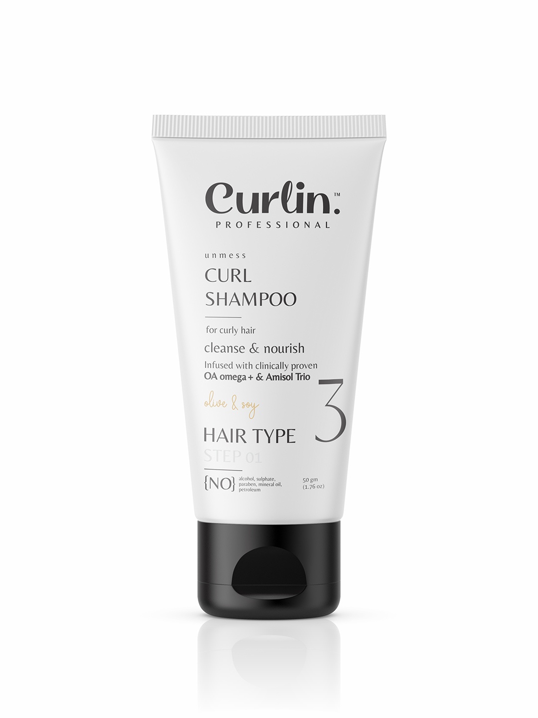 

Curlin Professional Nourishing Curly Shampoo - 50g, White