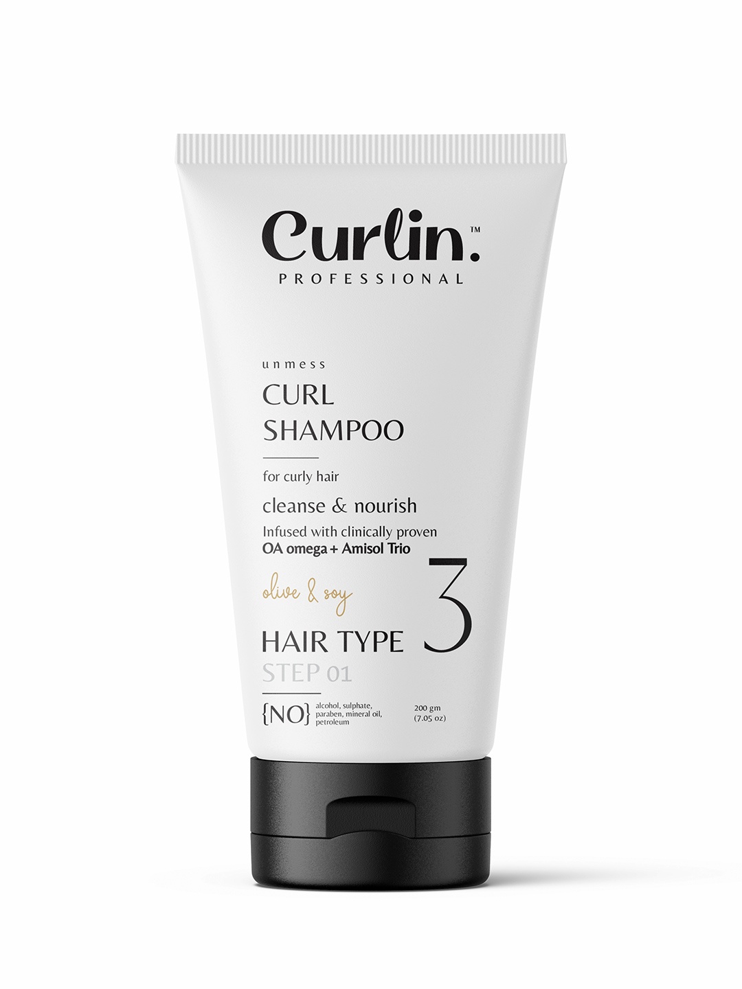 

Curlin Professional Nourishing Curly Shampoo - 200g, White