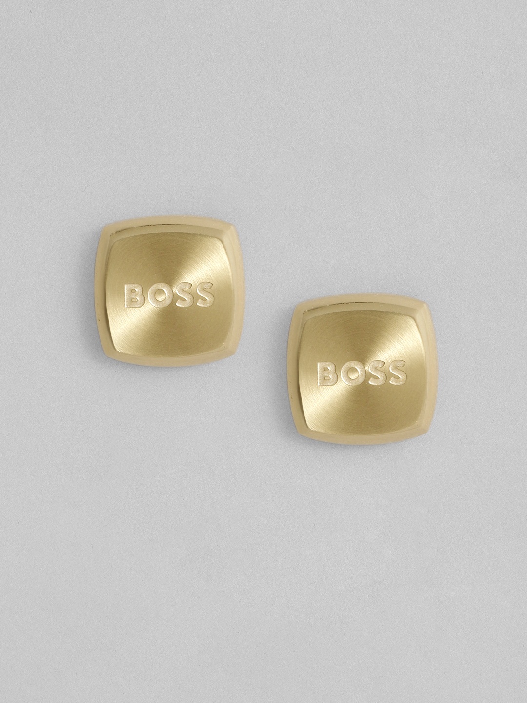 

BOSS Men Yann Ionic Brass Plated Square Stud Earrings, Gold