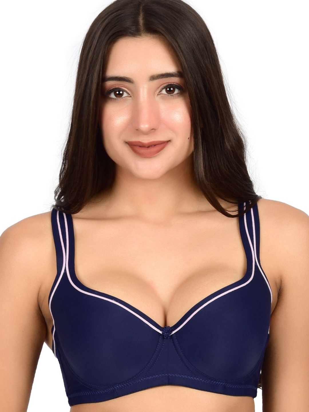 

bare dezire Medium Coverage Underwired Lightly Padded Push-Up Bra, Blue