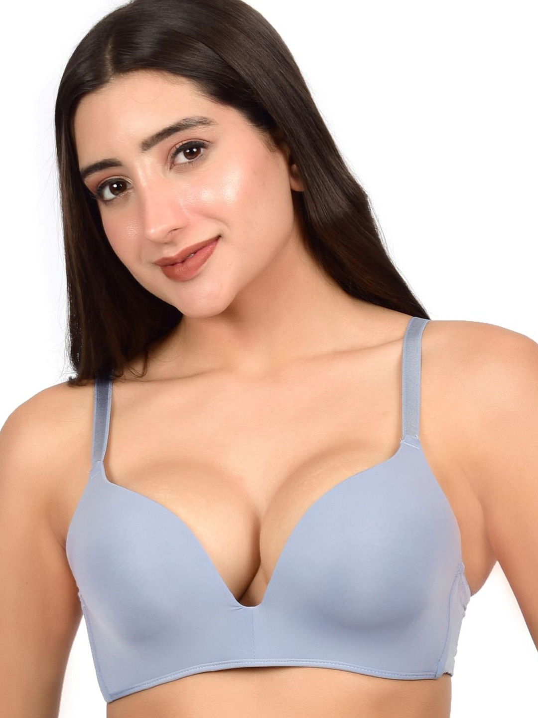 

bare dezire Medium Coverage Underwired Lightly Padded Plunge Bra, Blue