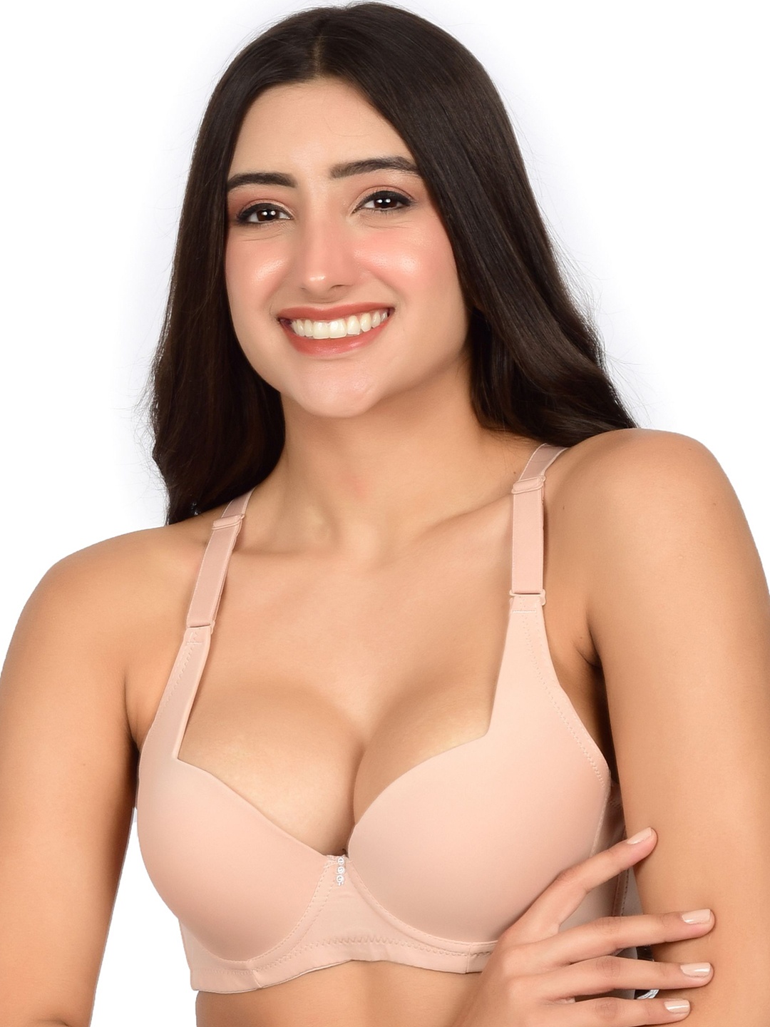 

bare dezire Medium Coverage Underwired Heavily Padded Push-Up Bra, Cream