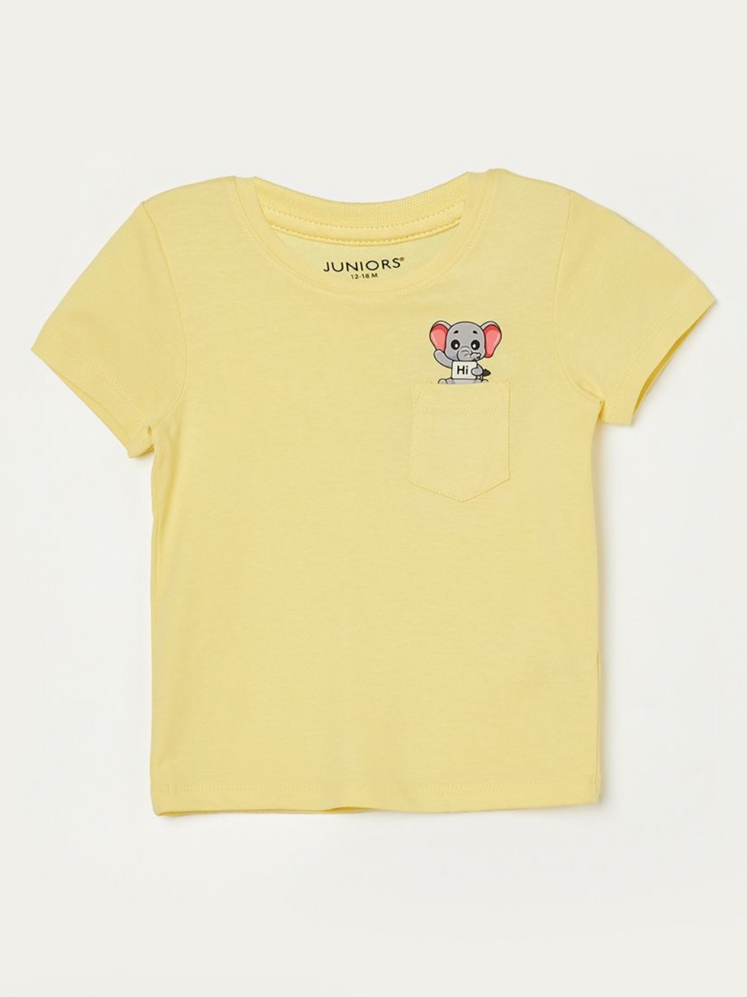 

Juniors by Lifestyle Boys Solid Round Neck Cotton T-shirt, Yellow