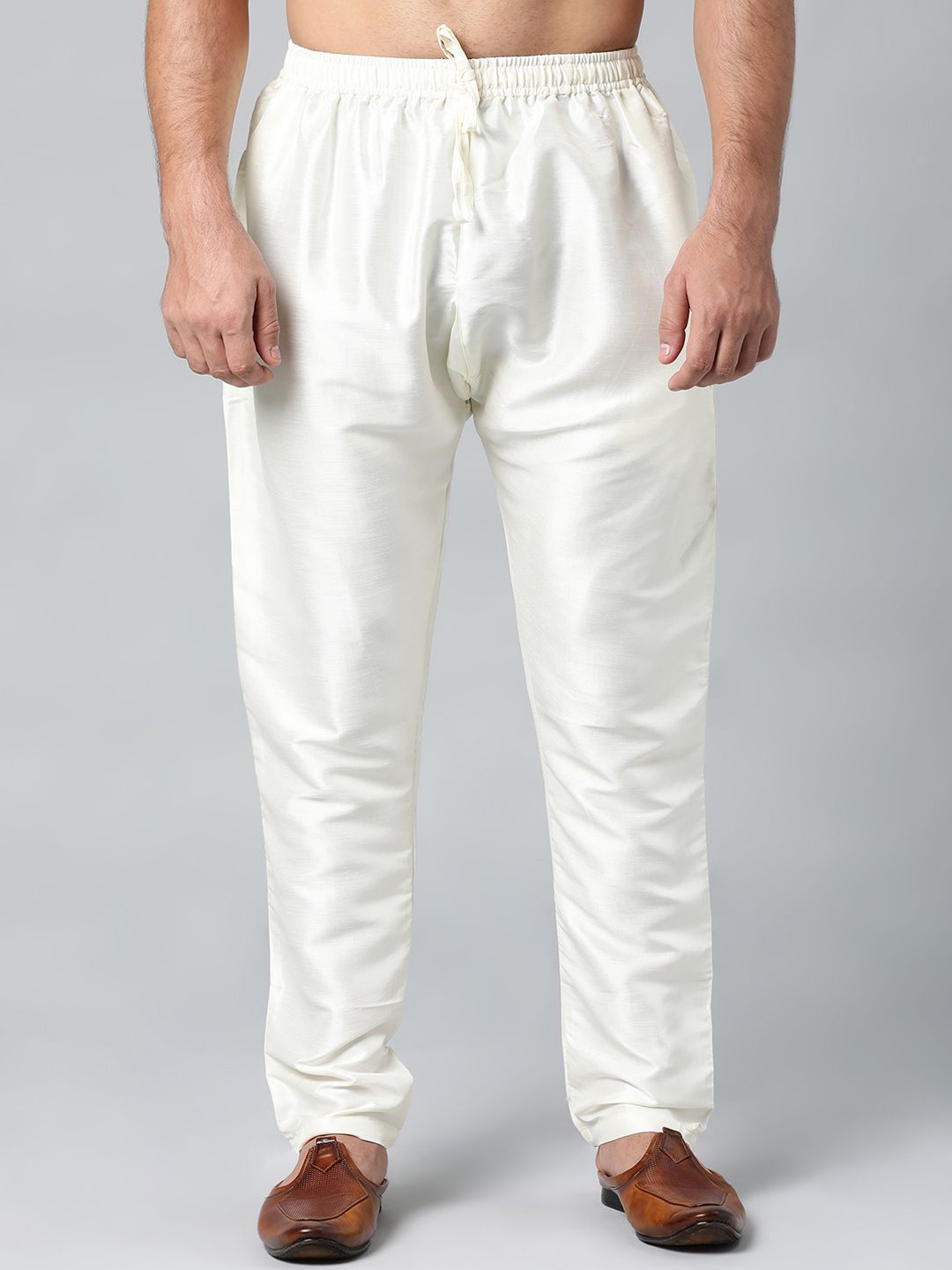 

TheEthnic.Co Men Mid-Rise Slim Fit Pyjama, Cream