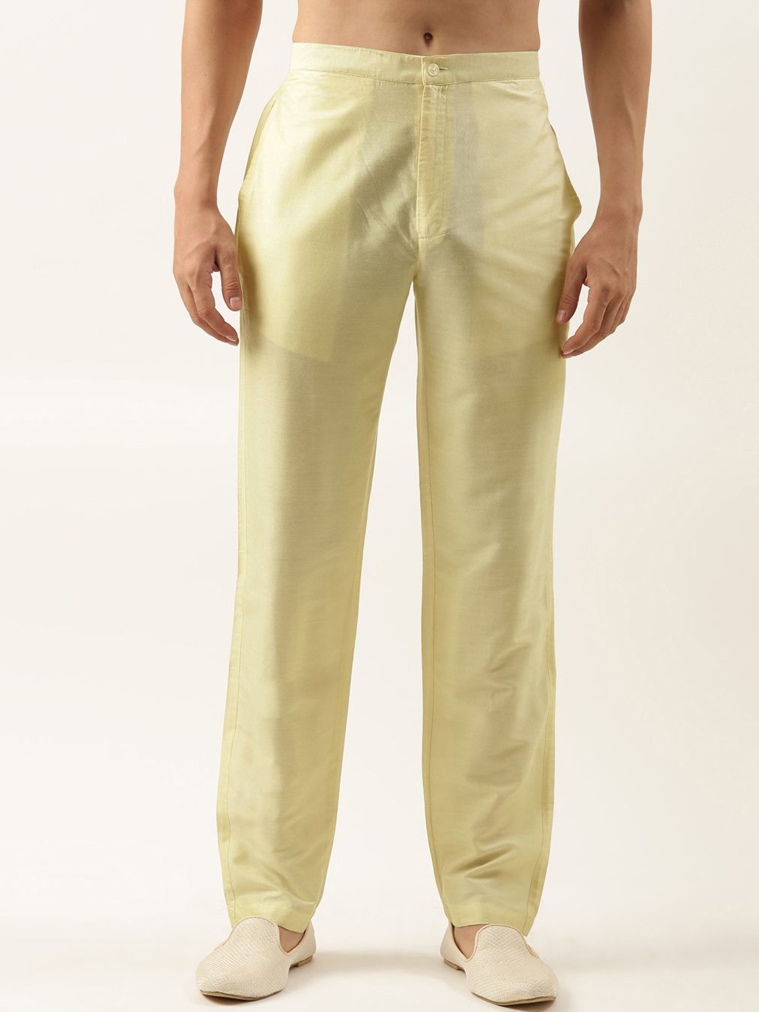 

TheEthnic.Co Men Mid Rise Slim Fit Pyjamas, Beige