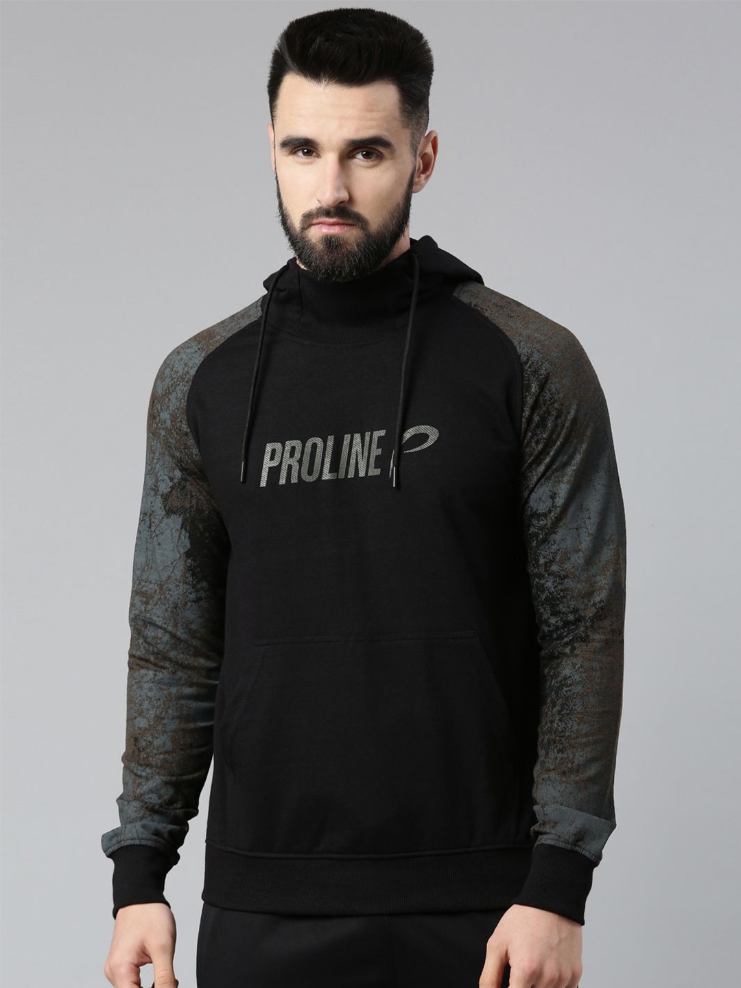 

Proline Men Printed Sweatshirt, Black