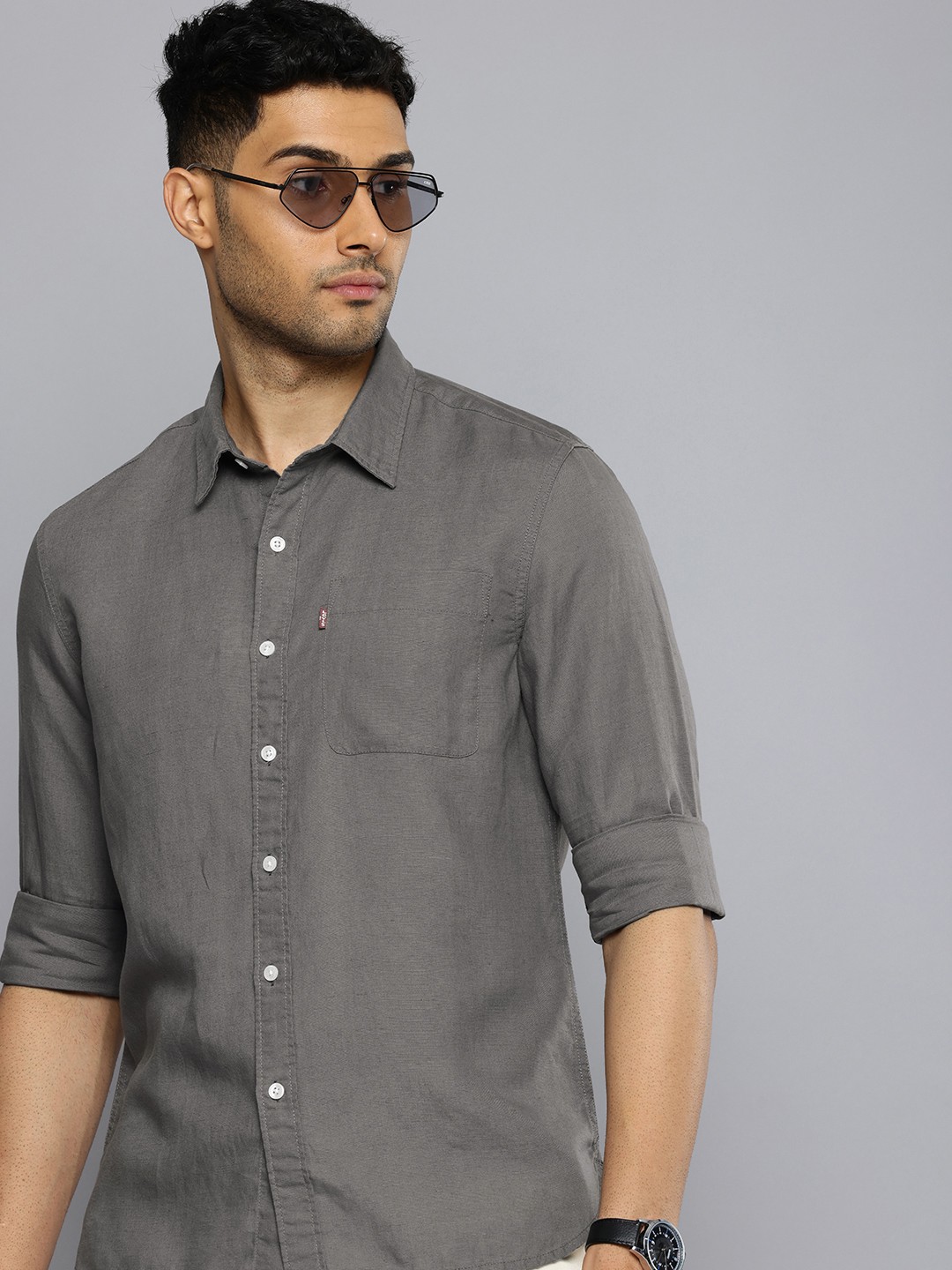 

Levis Regular Fit Casual Shirt, Grey