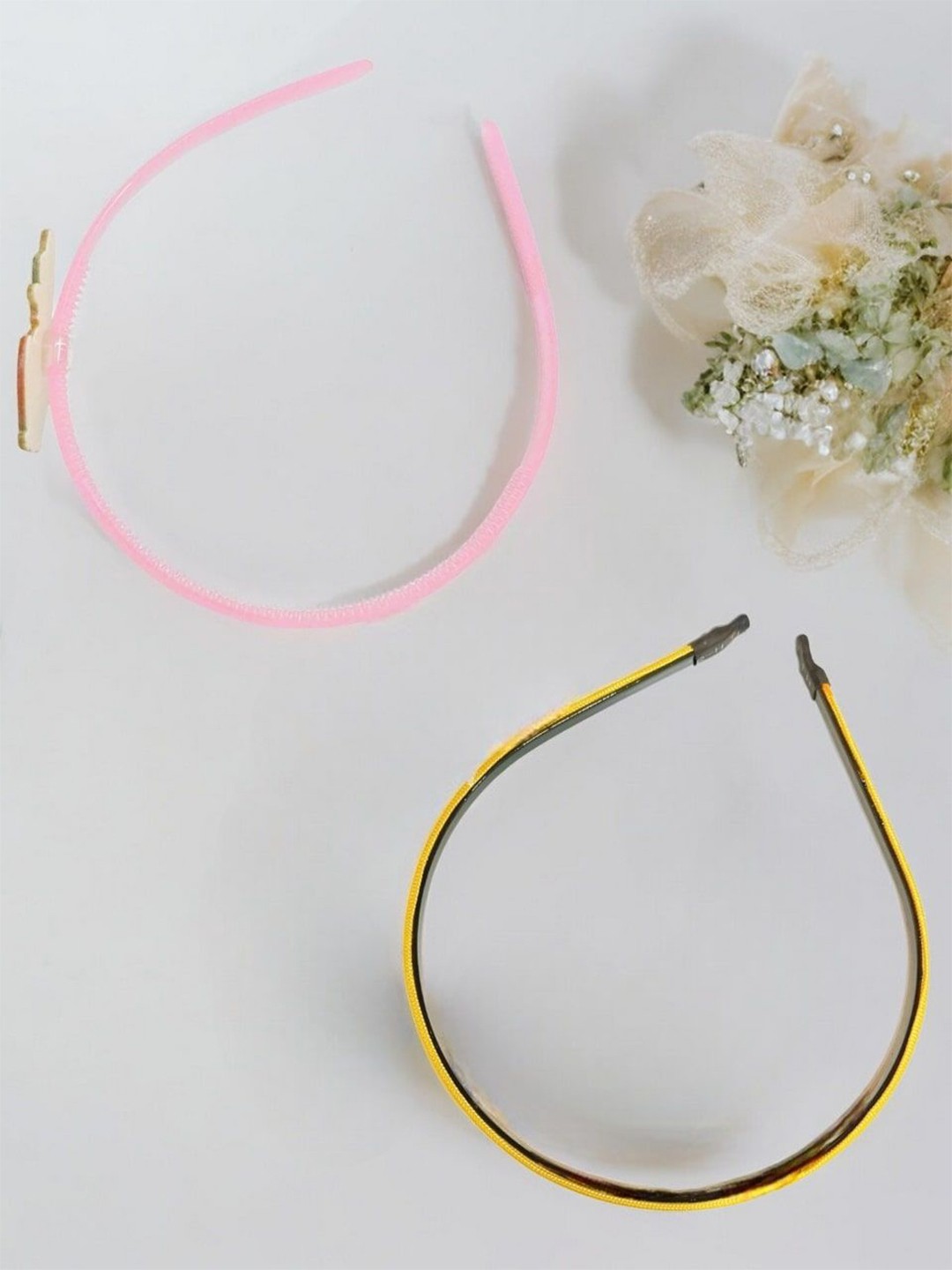 

FEMMIBELLA Girls Set of 2 Hairband, Yellow