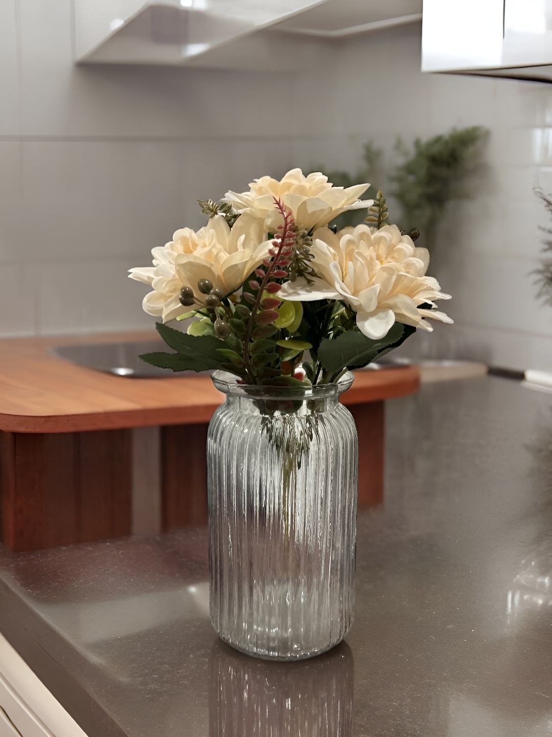 

BS AMOR Transparent Cylinder Shape Decorative Glass Vase