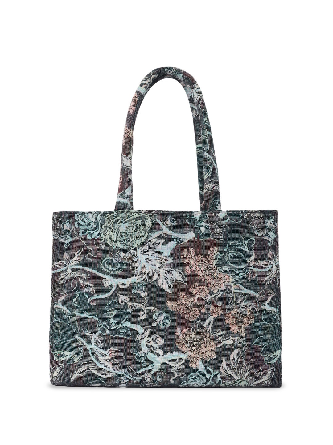 

LEKHX Floral Oversized Structured Tote Bag, Multi