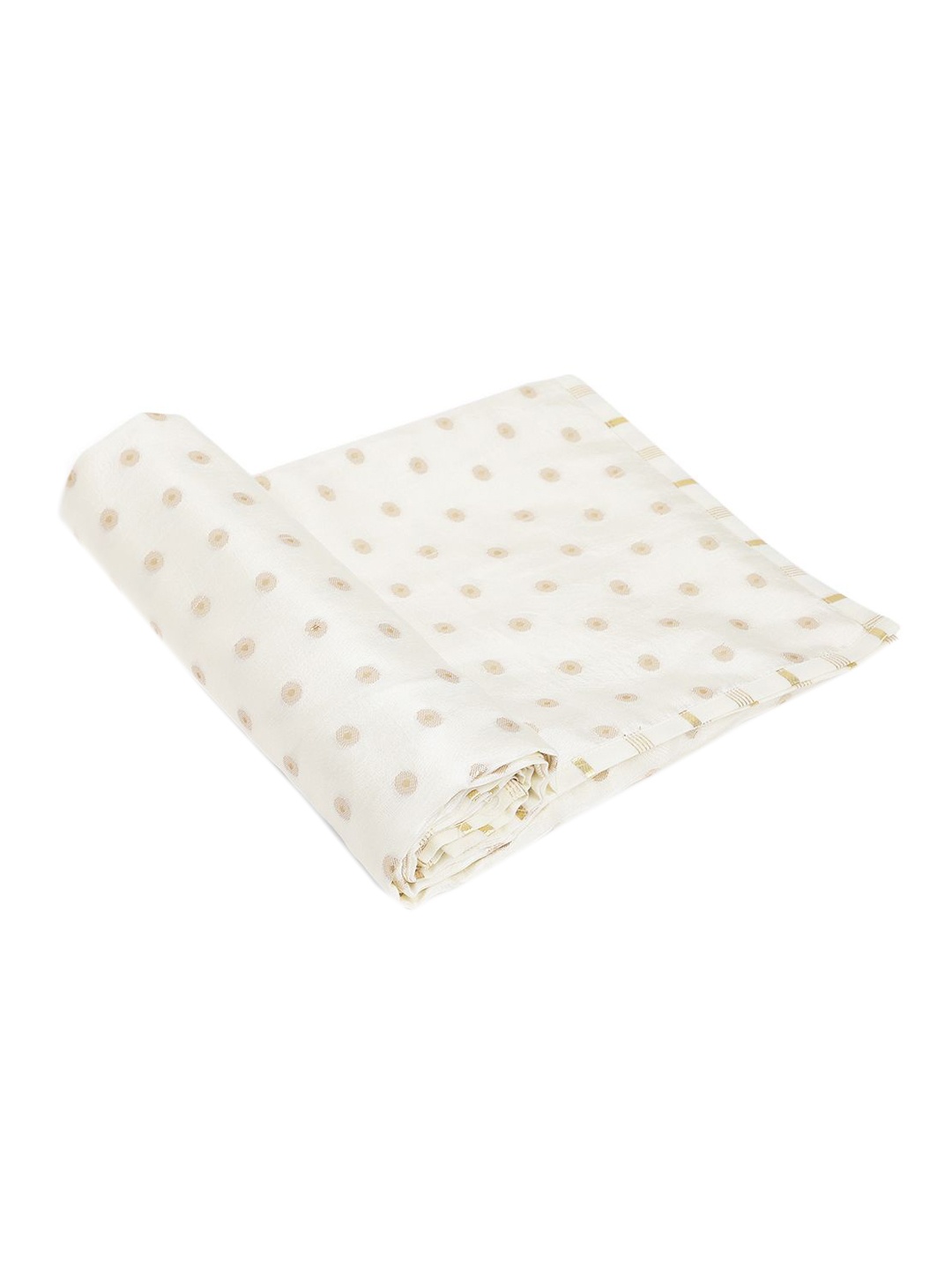 

Tiber Taber Unisex Printed Brocade Weave Baby Swaddle, Cream
