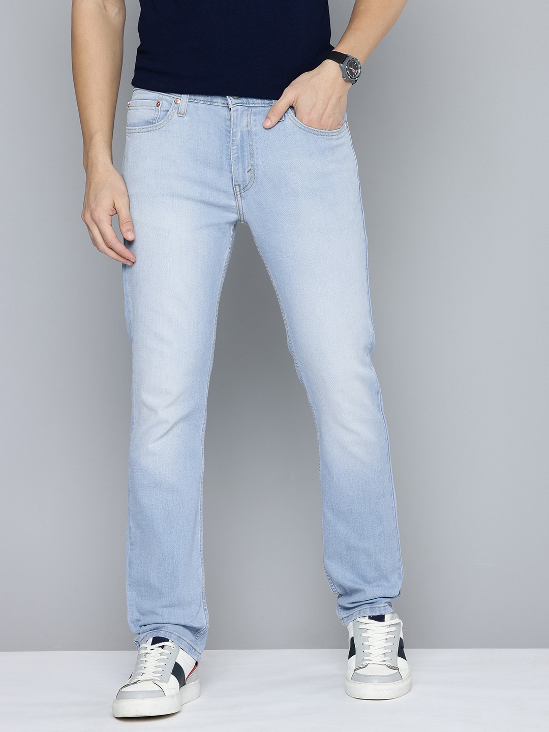 

Levis Men 511 Slim Fit Heavy Fade Stretchable Jeans, Blue