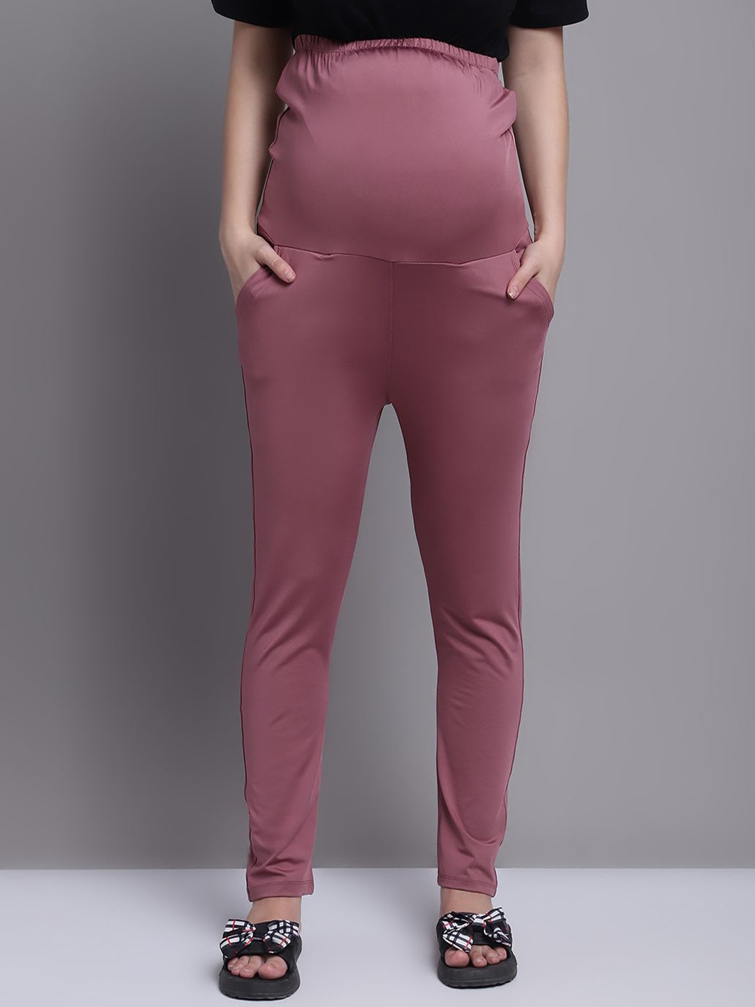 

WELL KEPT Women Maternity Track Pants, Lavender