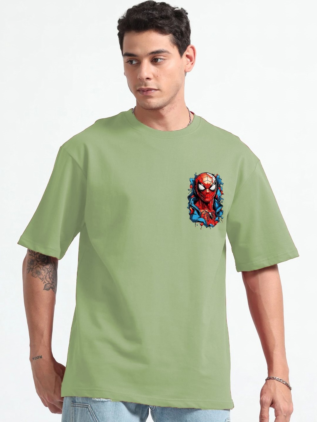 

CLAFOUTIS Men Applique T-shirt, Teal