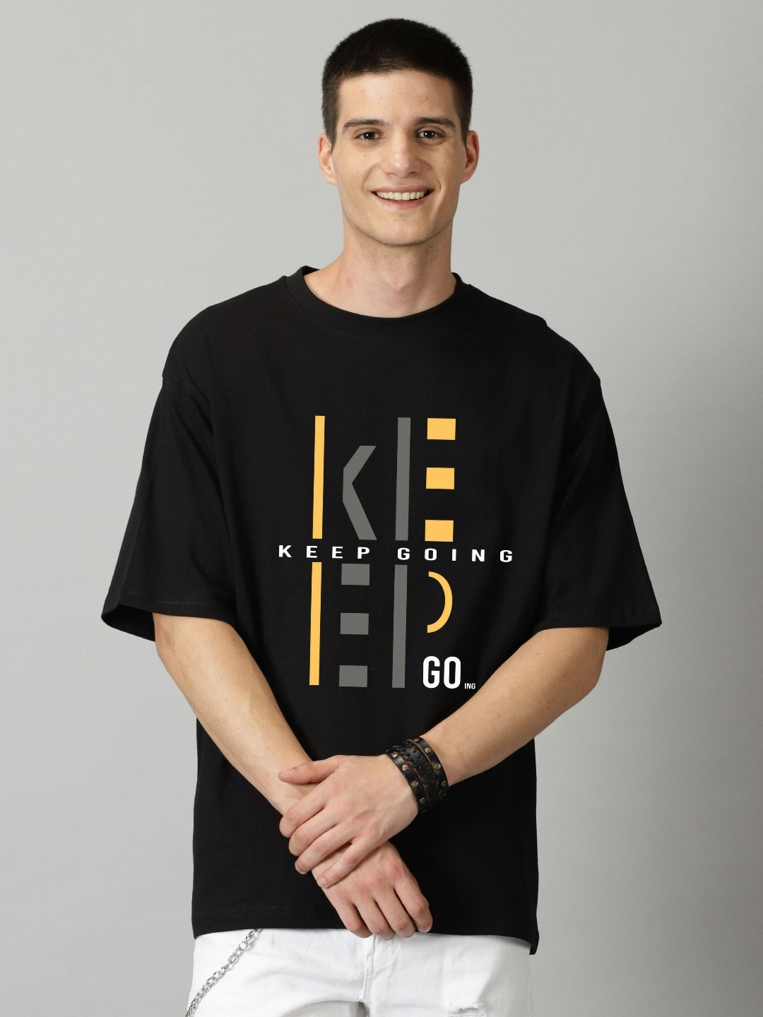 

SLOWLORIS Men Printed T-shirt, Black