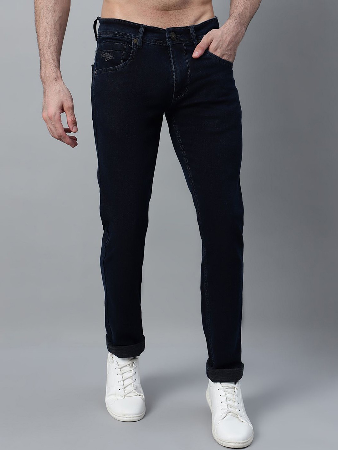 

Cantabil Men Comfort Mid-Rise Jeans, Blue