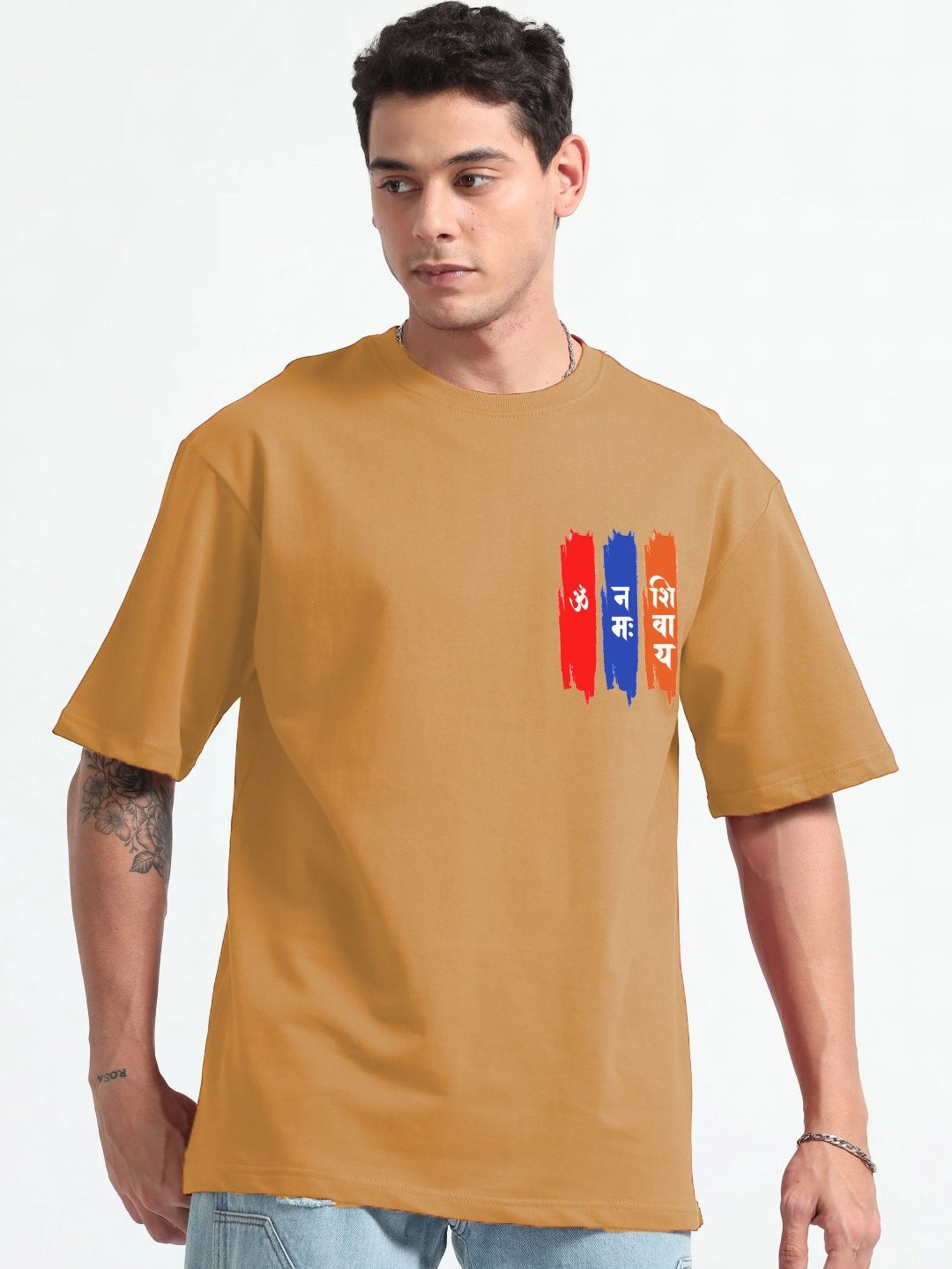 

CLAFOUTIS Men Pockets T-shirt, Yellow