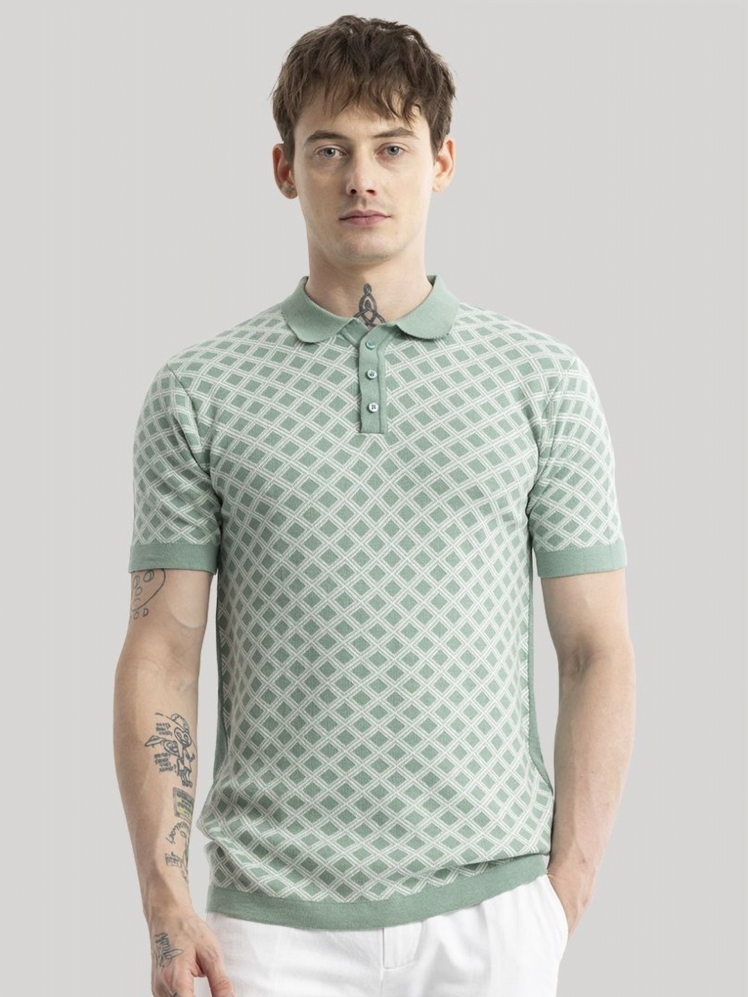 

Snitch Men Slim Fit T-shirt, Green