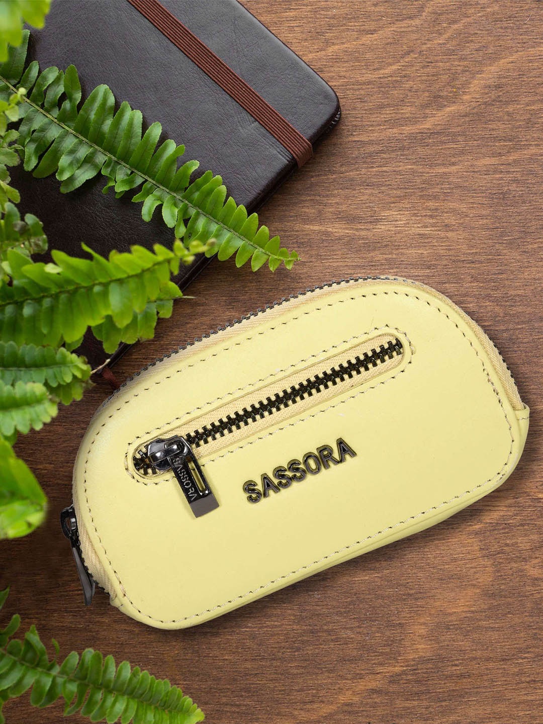 

Sassora Leather Car Key Case Pouch, Yellow