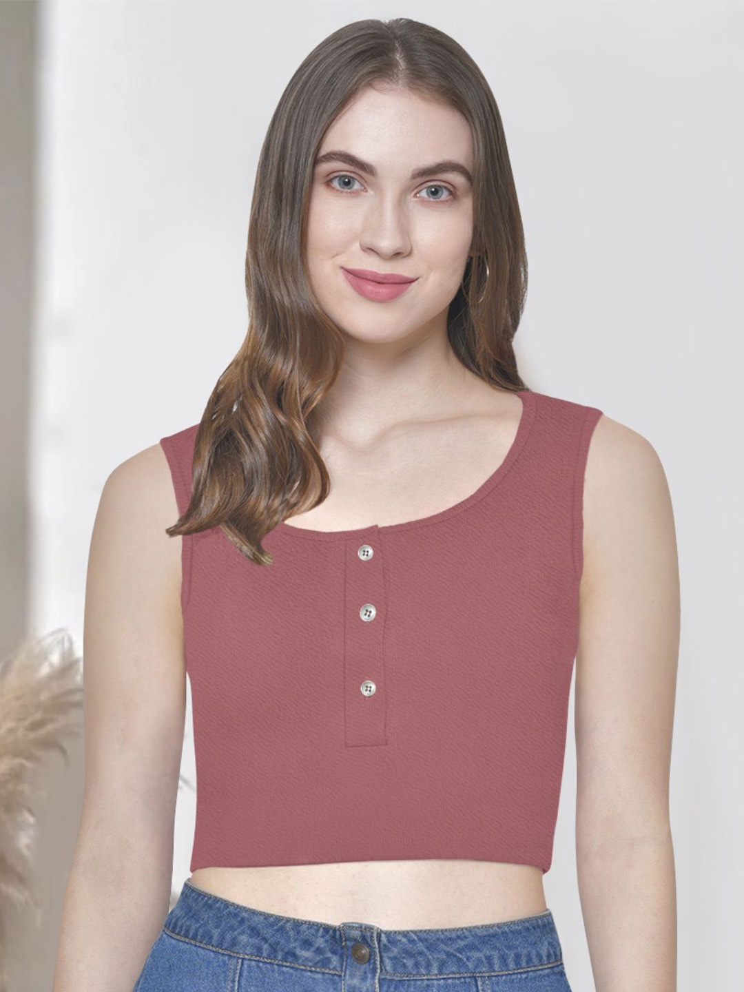 

Martini Crop Top, Brown