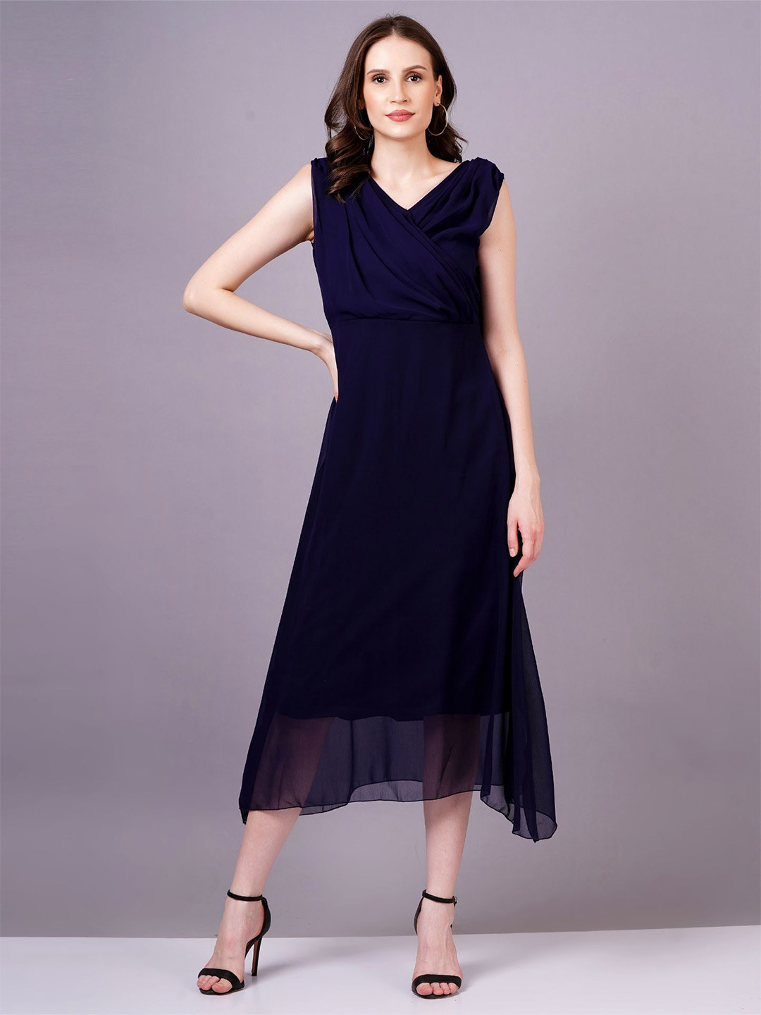 

KALINI Women A-Line Midi Dress, Blue