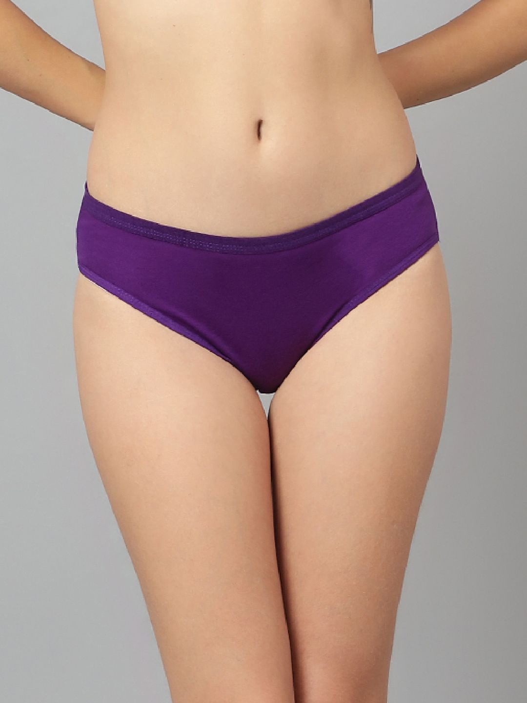 

JJAAGG T Women Mid-Rise Cotton Basic Briefs-JAG-W-208-24, Purple
