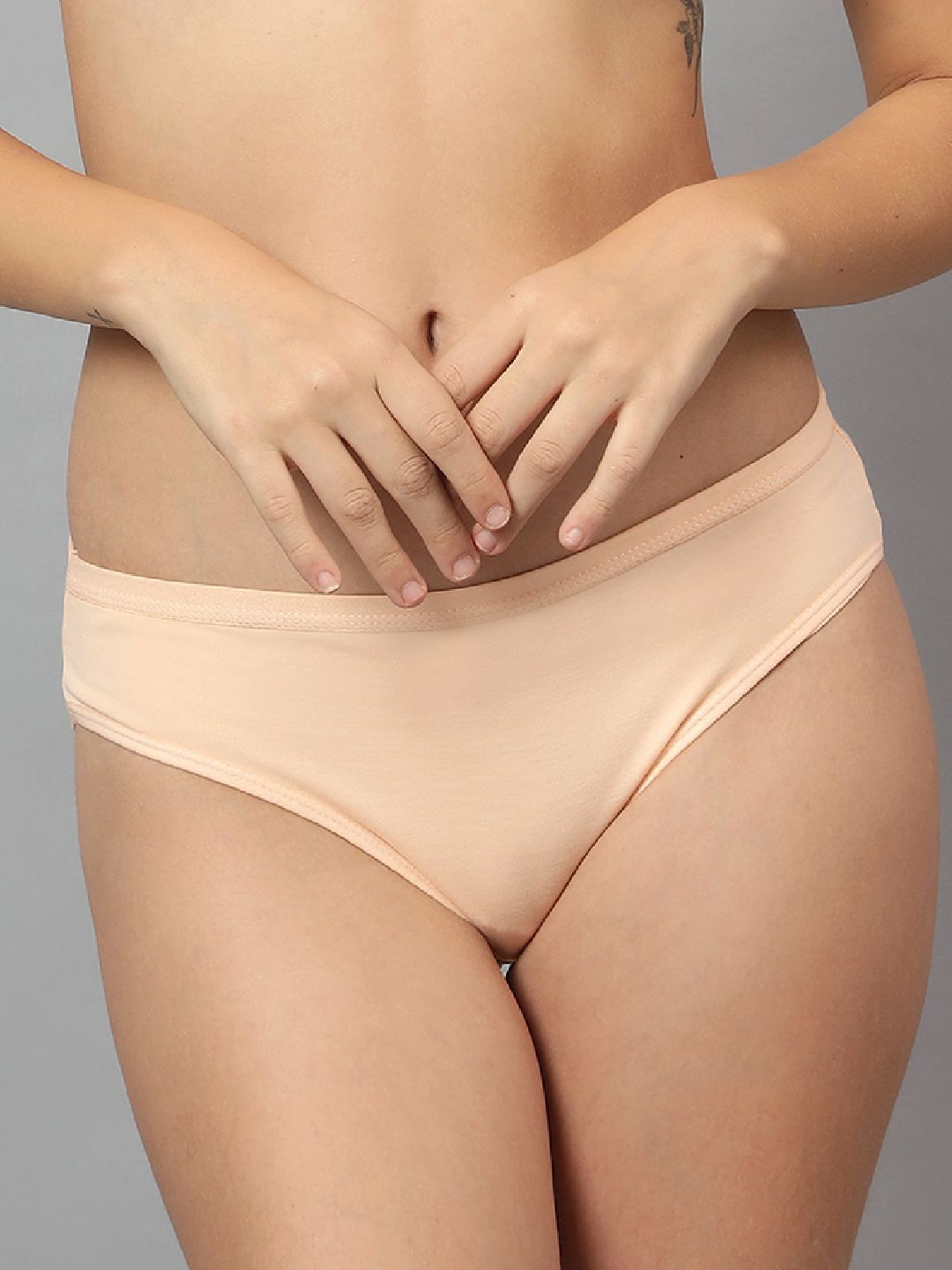 

JJAAGG T Women 3 Pcs Pure Cotton Basic Briefs JAG-W-235-24, Nude