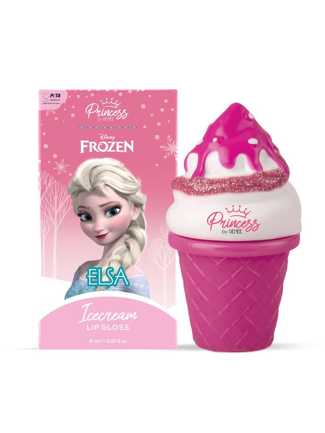 

Renee Disney Frozen Princess Elsa Icecream Lip Gloss - 8ml, Pink