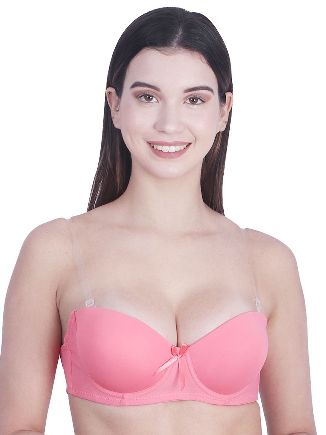

BRACHY Women Medium Coverage Underwired Lightly Padded Bra, Peach