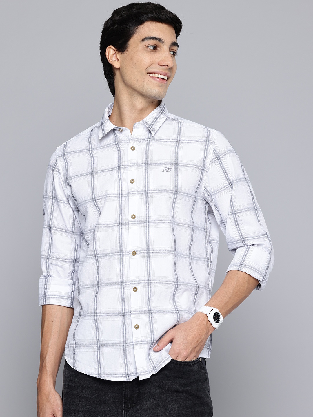 

Aeropostale Checkered Shirt, White