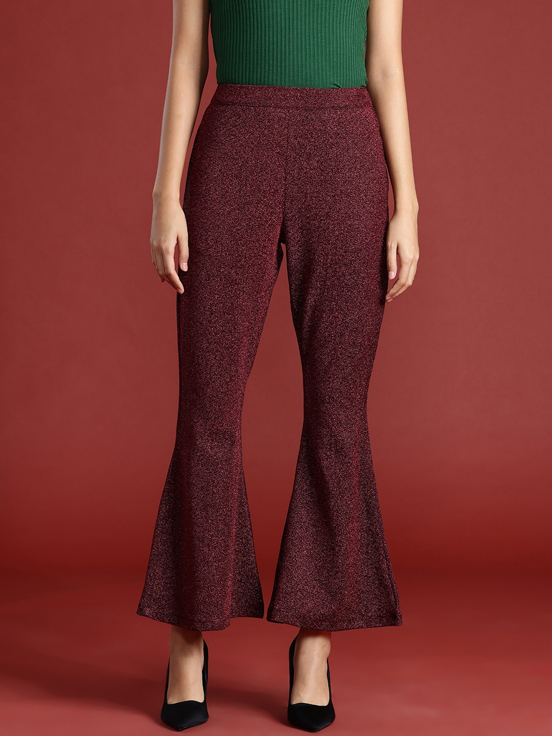 

all about you Women High-Rise Trousers, Maroon