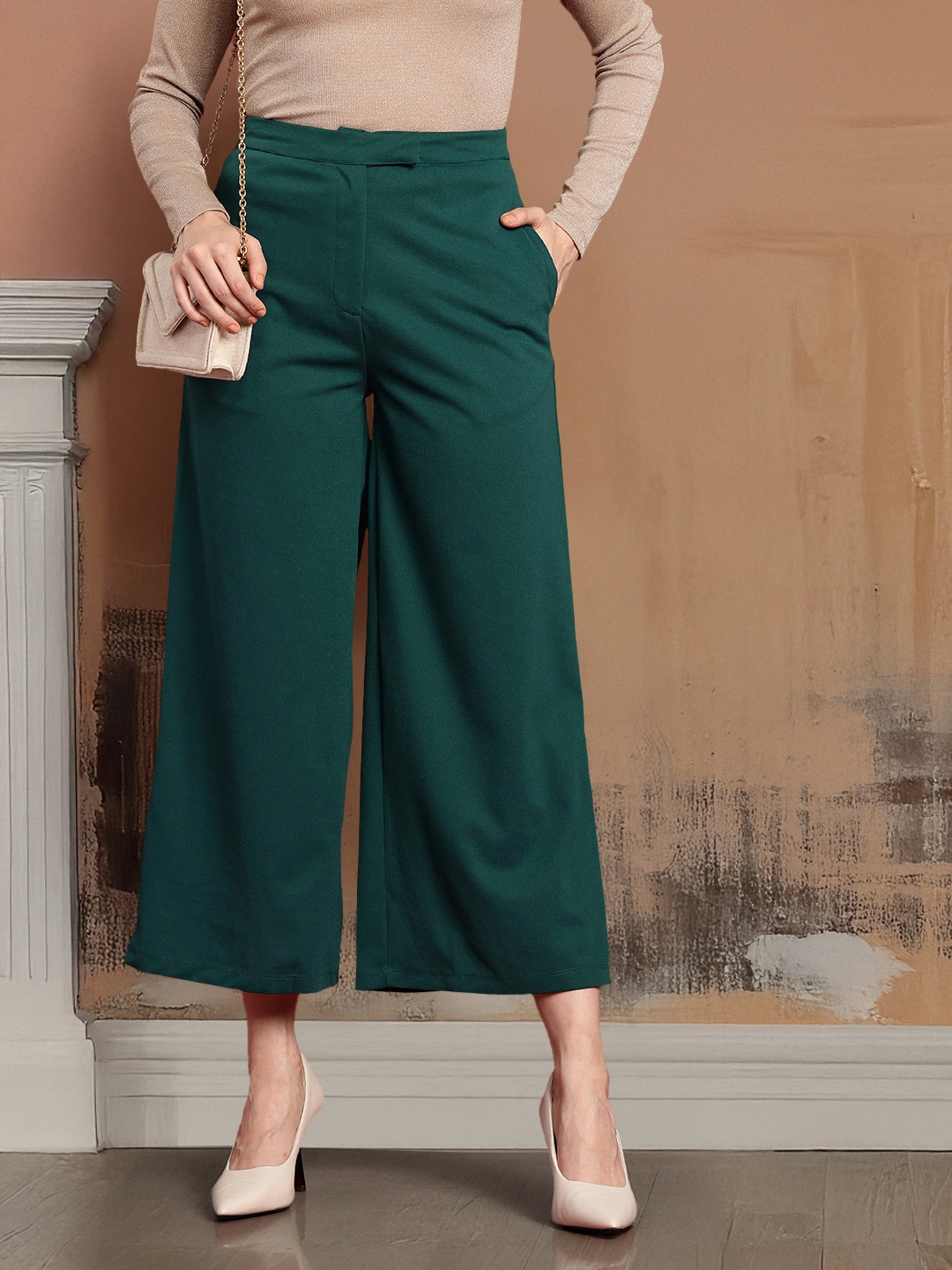 

all about you Women Parallel Trousers, Green