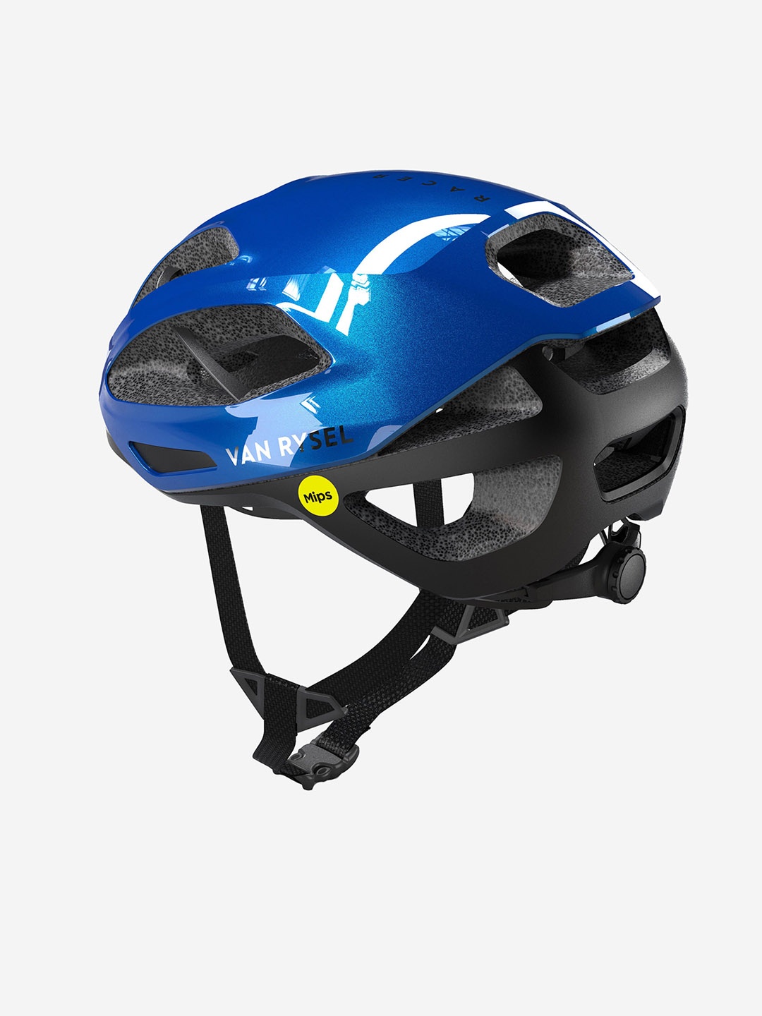 

VAN RYSEL By Decathlon Men Cushioned Adjustable Safety Helmet, Blue