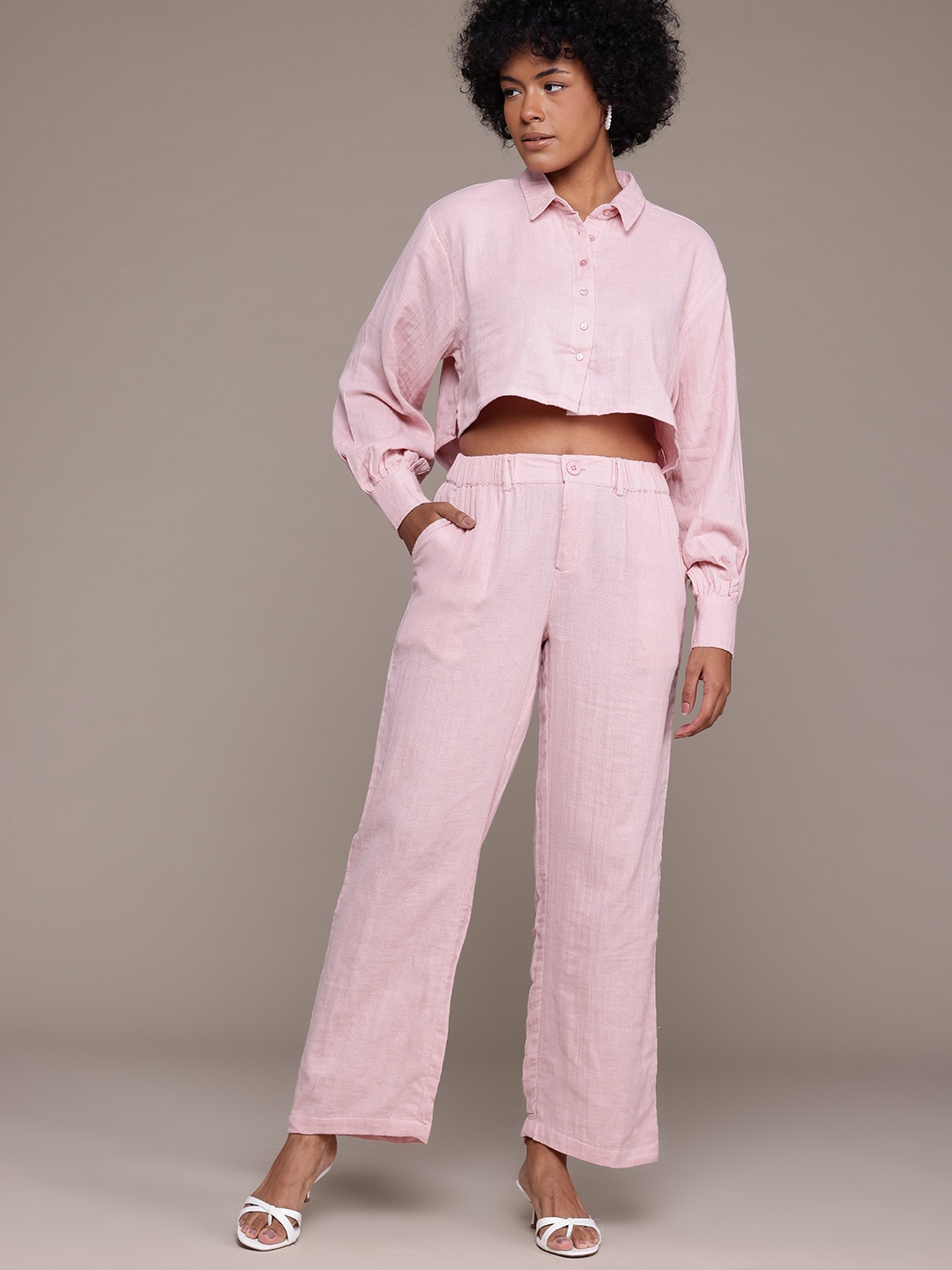 

The Roadster Lifestyle Co. Long Sleeves Co-ords, Pink