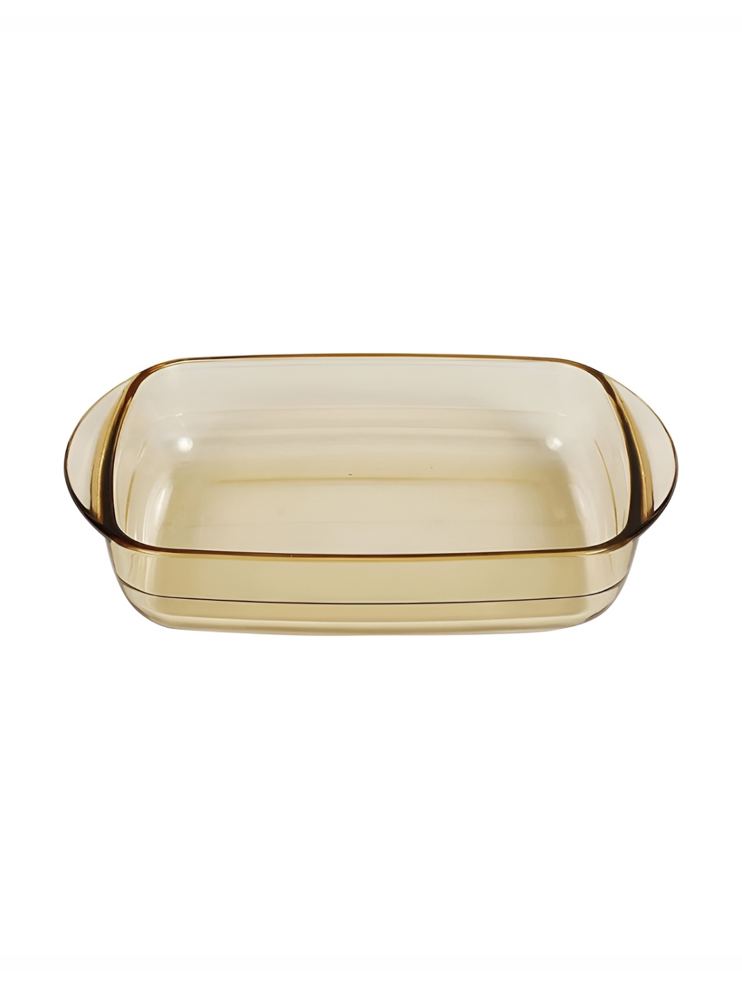 

Kuber Industries Brown Borosilicate Glass Baking Serving Tray