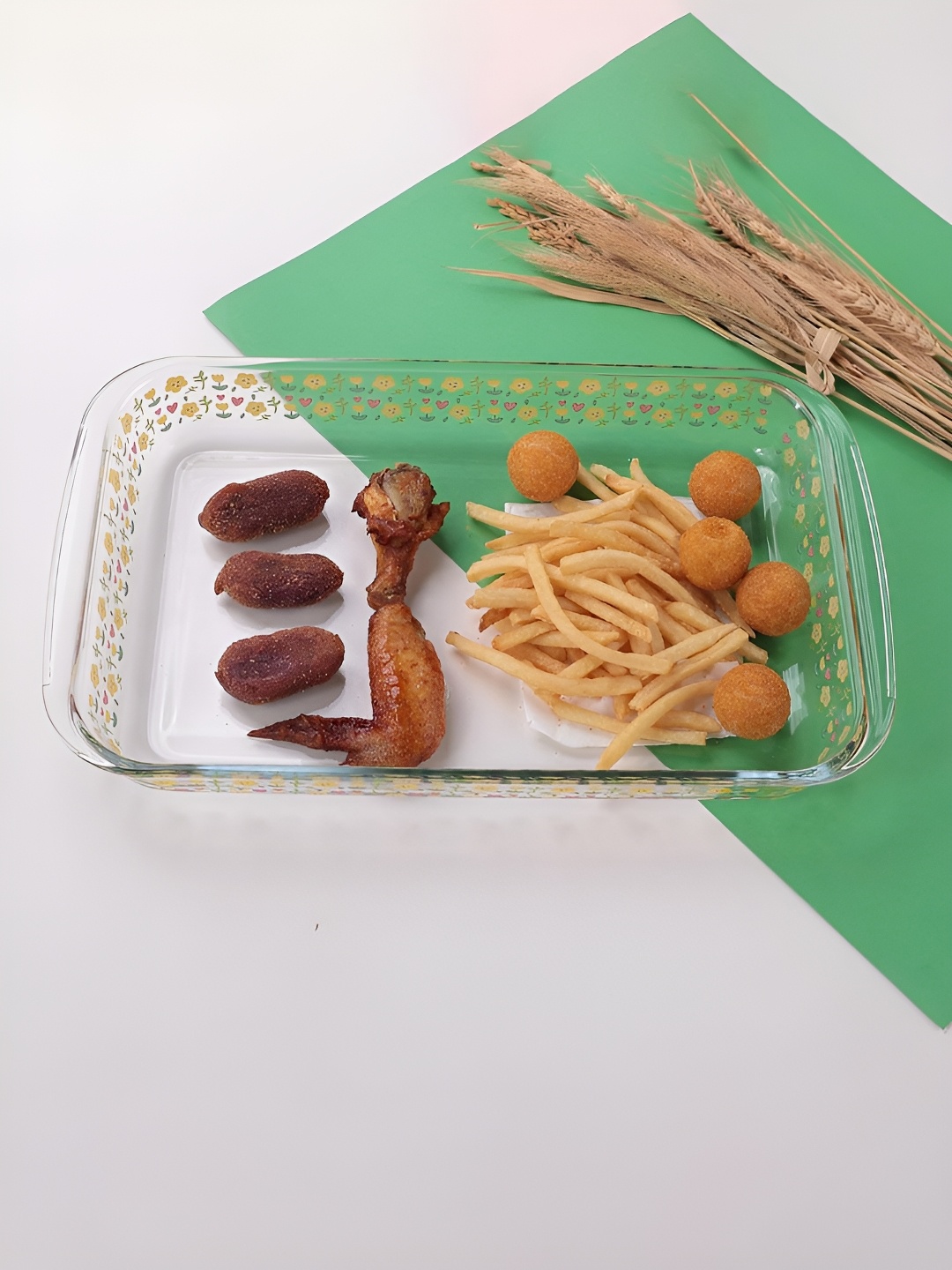 

Kuber Industries Transparent Printed Borosilicate Glass Bakeware