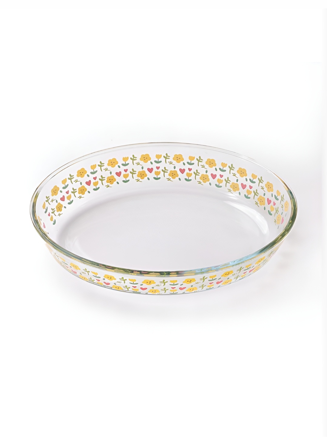 

Kuber Industries Transparent Printed Borosilicate Glass Bakeware