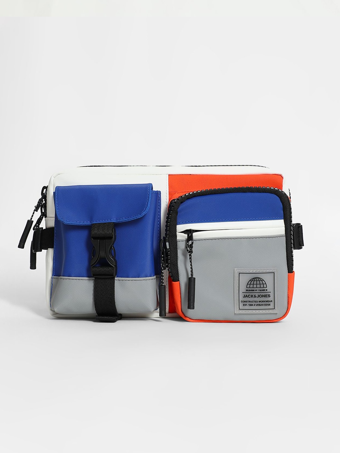 

Jack & Jones Men Textured Soft-Case Waist Pouch, Blue