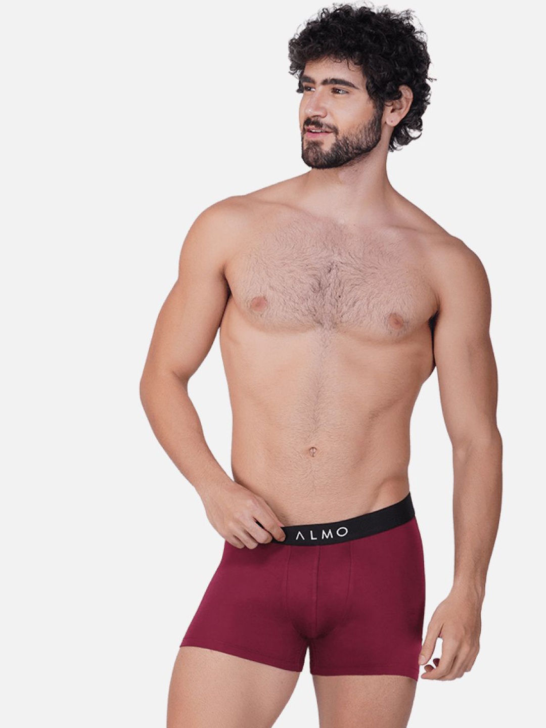 

Almo Wear Men Breathablity Mid Rise Short Trunks MME-T-105, Maroon