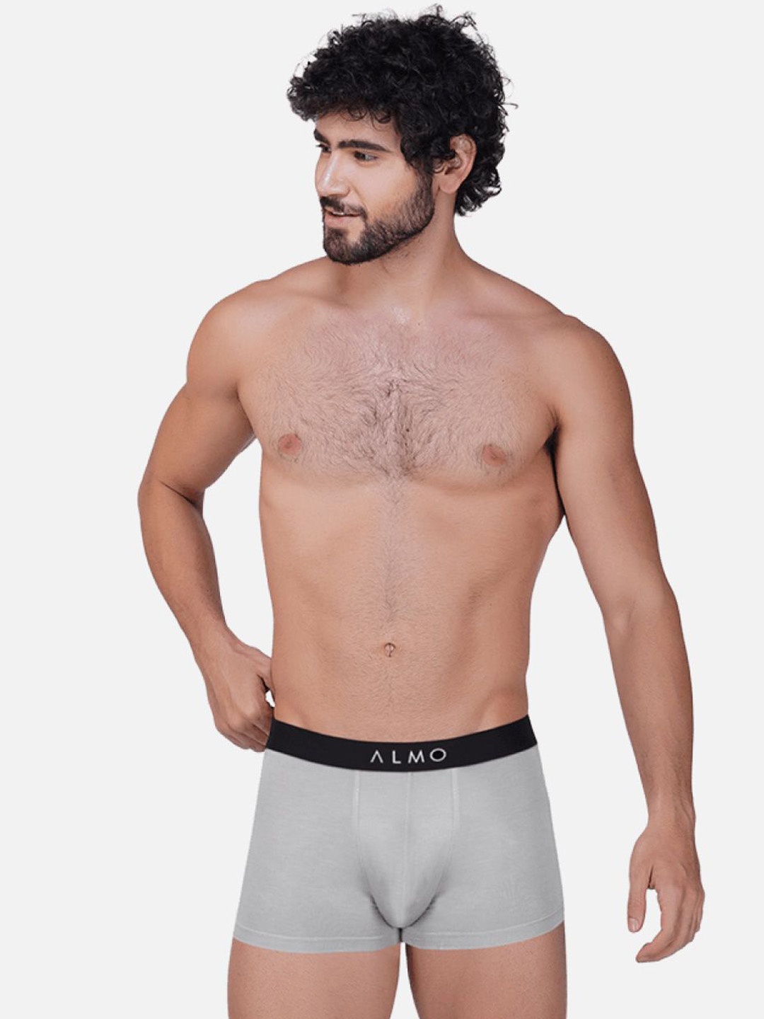 

Almo Wear Men Mid Rise Breathable Trunk-MME-T-109, Grey