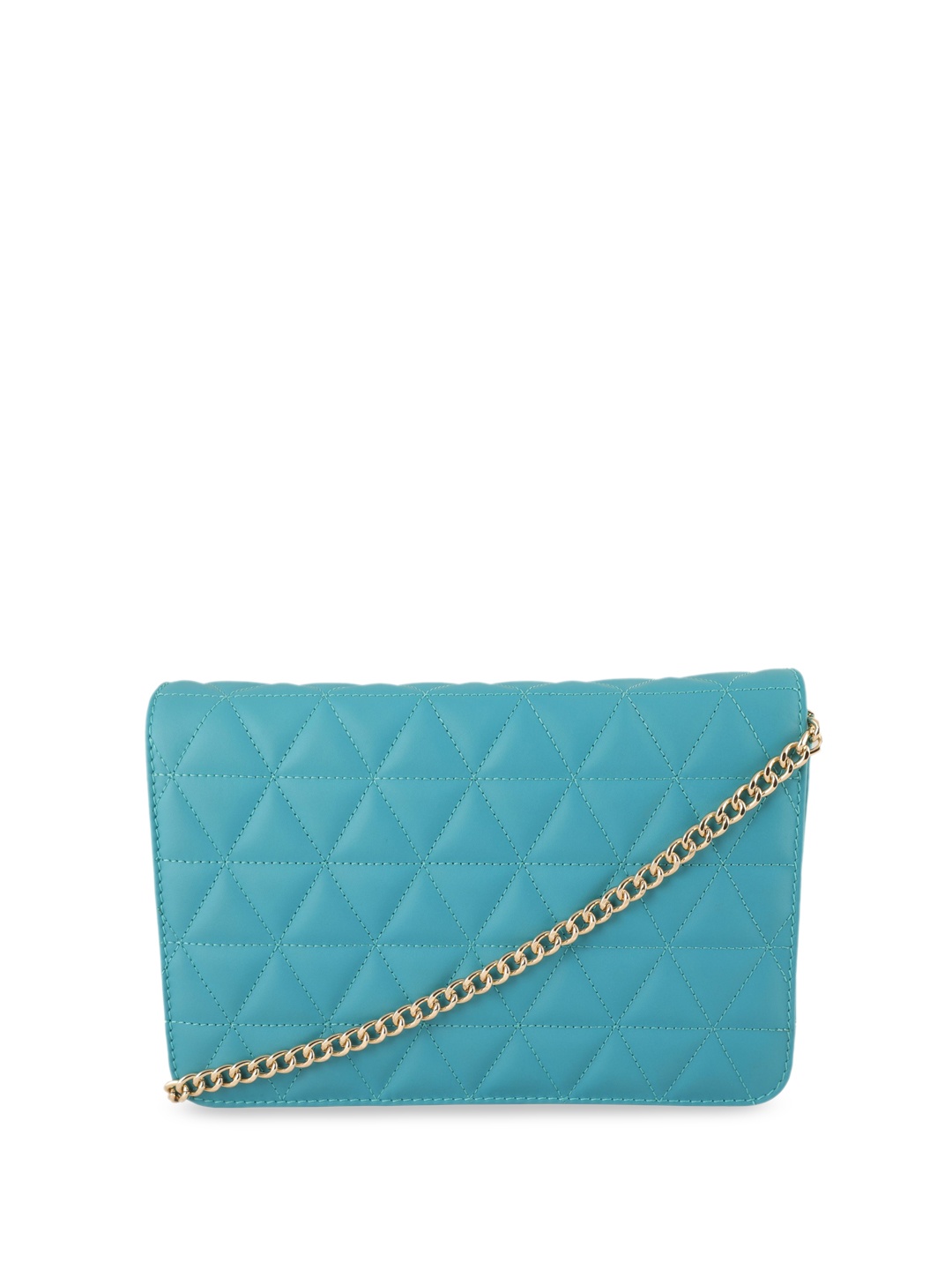 

Baraca Women Leather Structured Sling Bag with Quilted, Turquoise blue