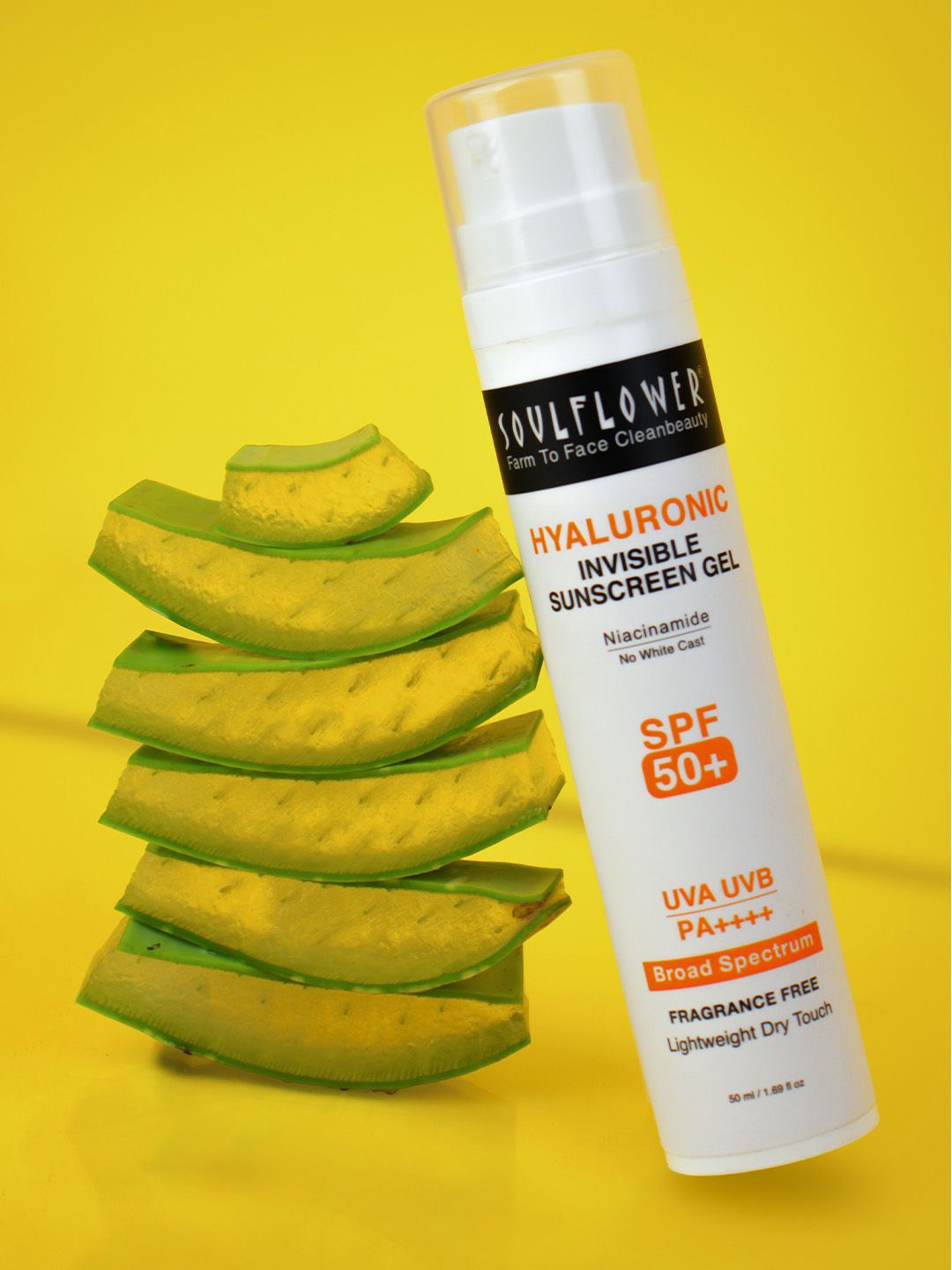 

Soulflower Hyaluronic Invisible Sunscreen Gel - 50ml, White